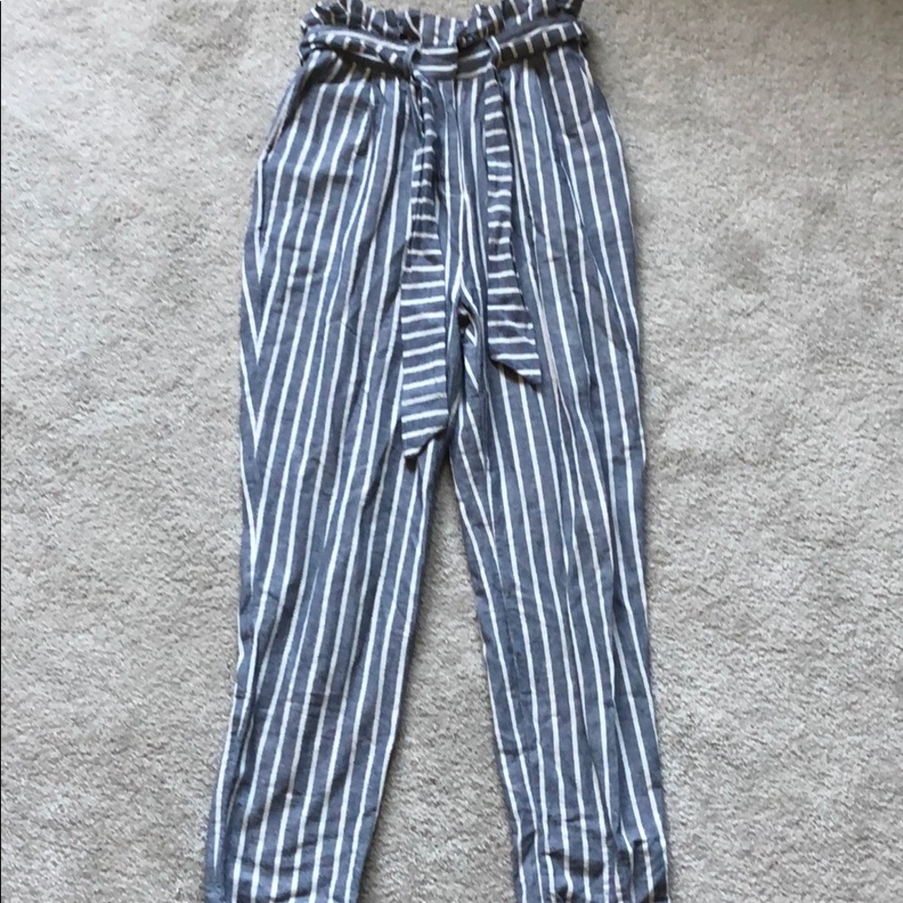 Striped high waisted pants from urban outfitters